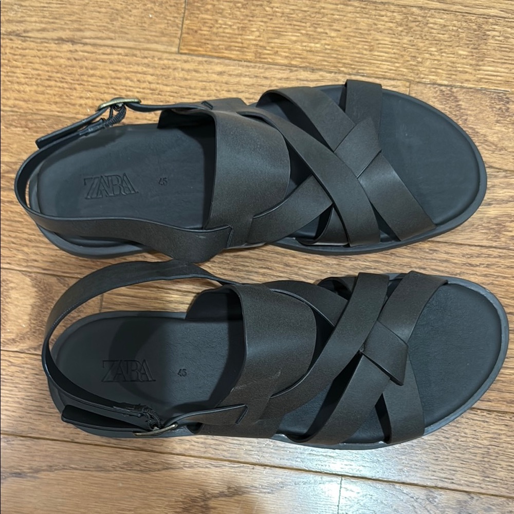 Zara Dark Brown Strappy Sandals